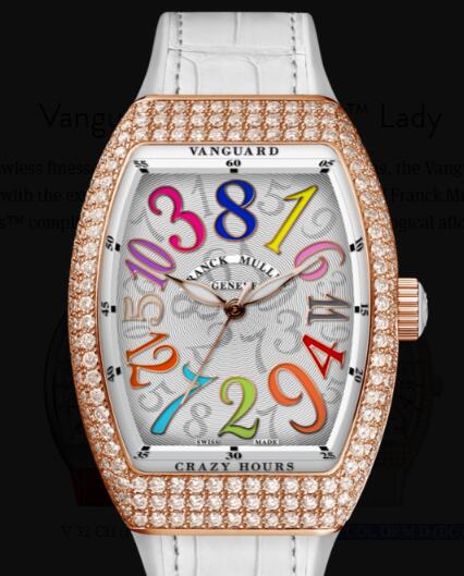 Review Buy Franck Muller Vanguard Crazy Hours Lady Replica Watch for sale Cheap Price V 35 CH COL DRM D (BC)